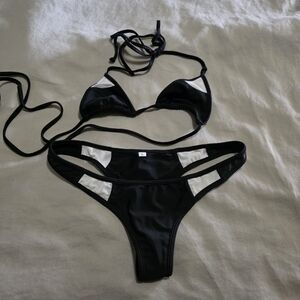 Change Swim Black and White Bikini Set